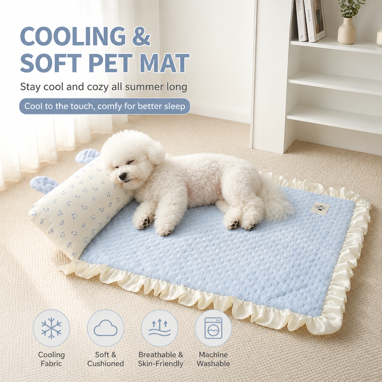 Cooling Rabbit Ear Pet Mat