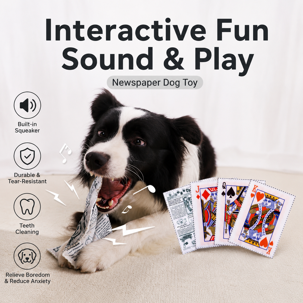 Crinkle Newspaper Dog Toy