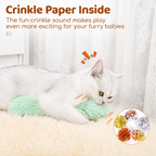 3-Pack Catnip Crinkle Cat Toy Pillows