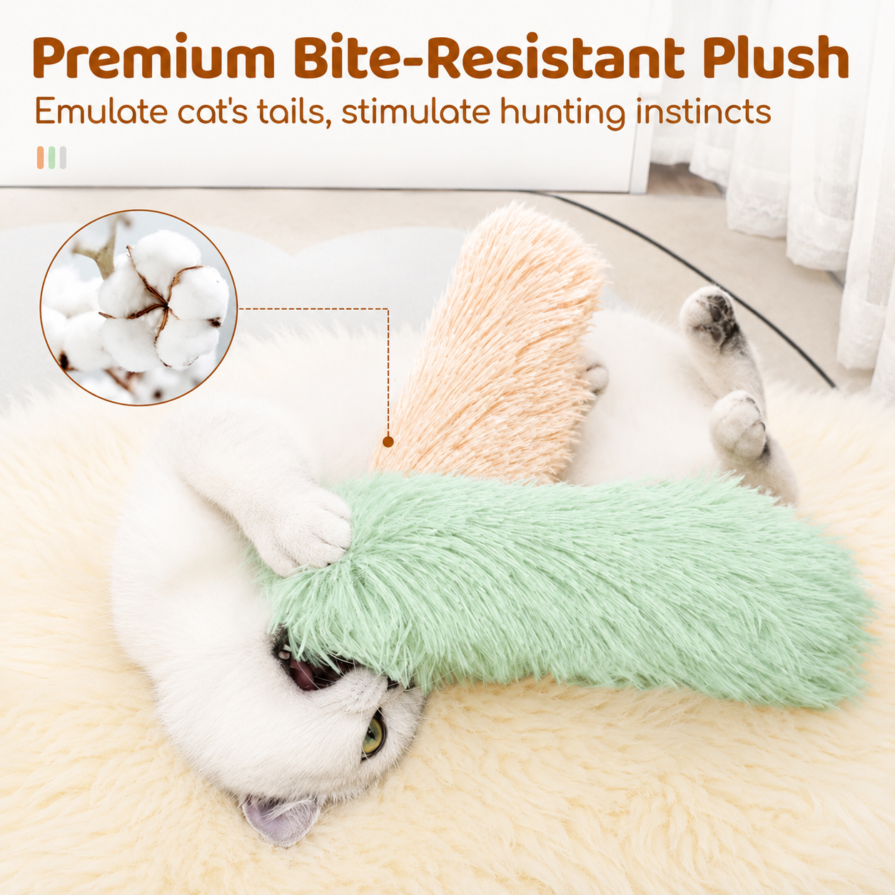 3-Pack Catnip Crinkle Cat Toy Pillows