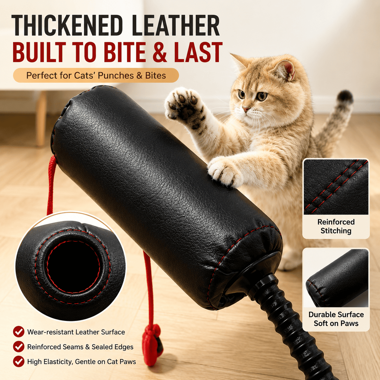 Interactive Cat Boxing Toy – Suction Cup Self-Play Punching Toy for Cats