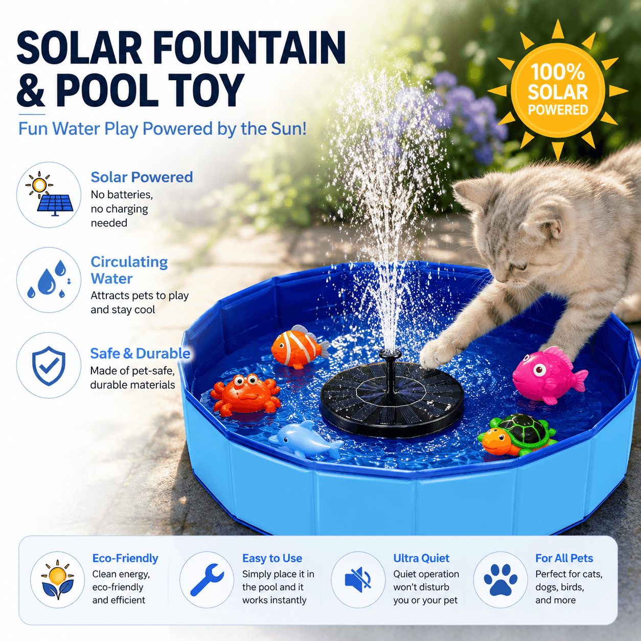 Solar Pet Splash Pool