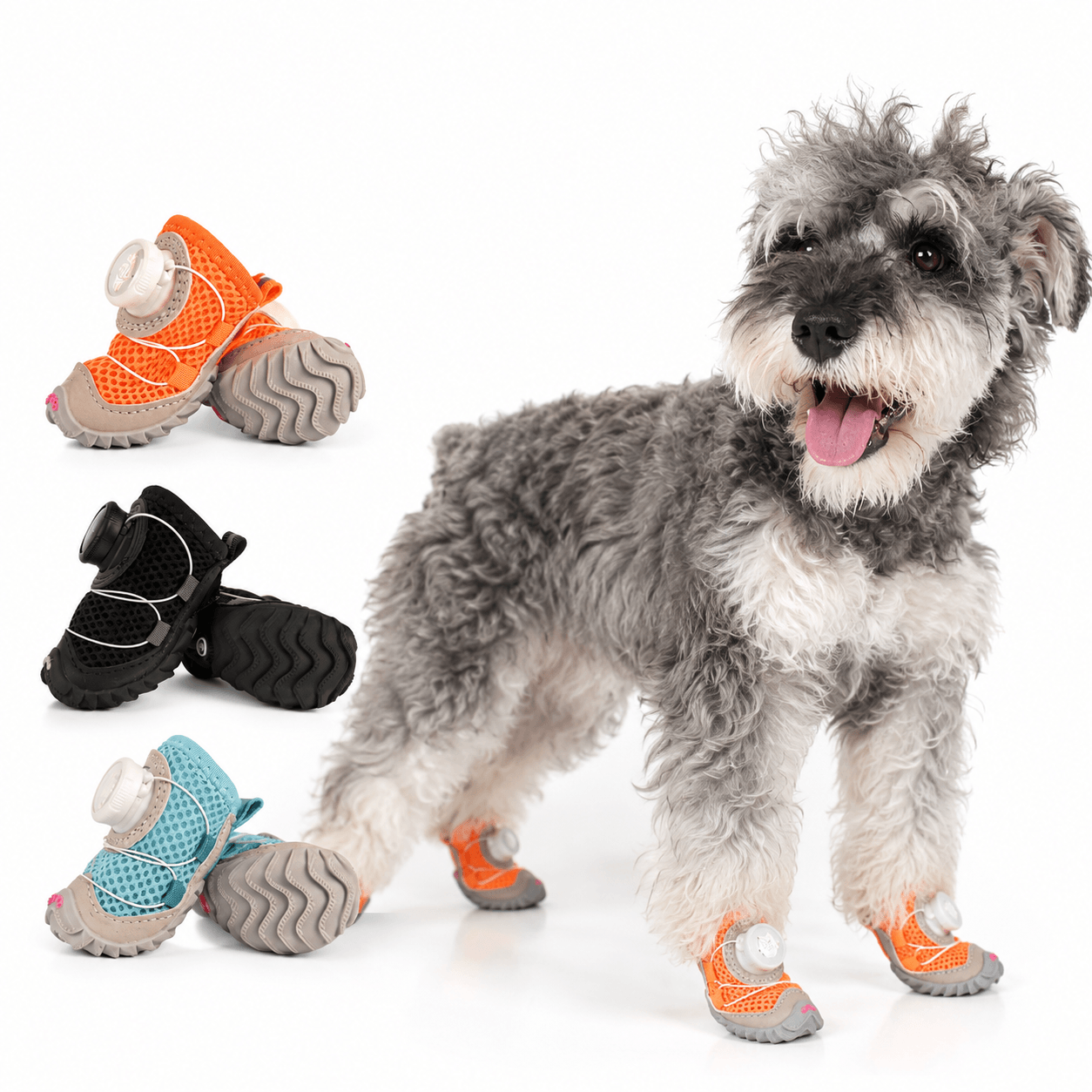Breathable Anti-Slip Waterproof Dog Boots (4-Pack)