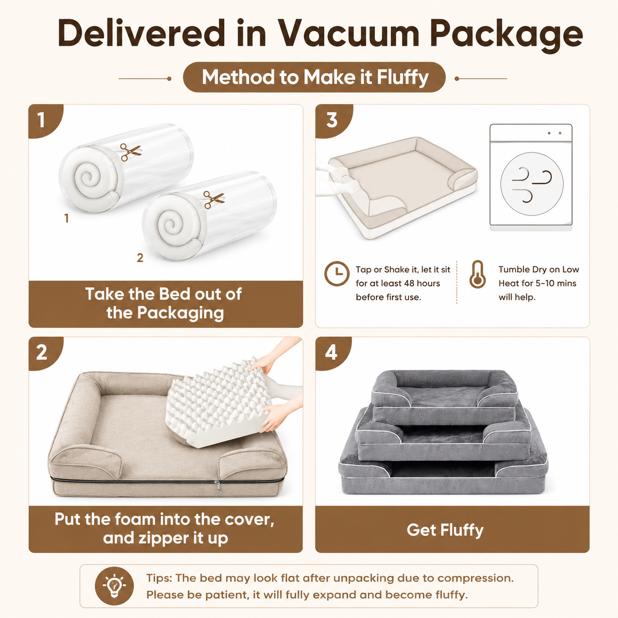 Orthopedic Memory Foam Dog Bed | Waterproof & Washable