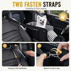 Foldable Center Console Dog Car Seat with Safety Leash & Anti-Slip Base