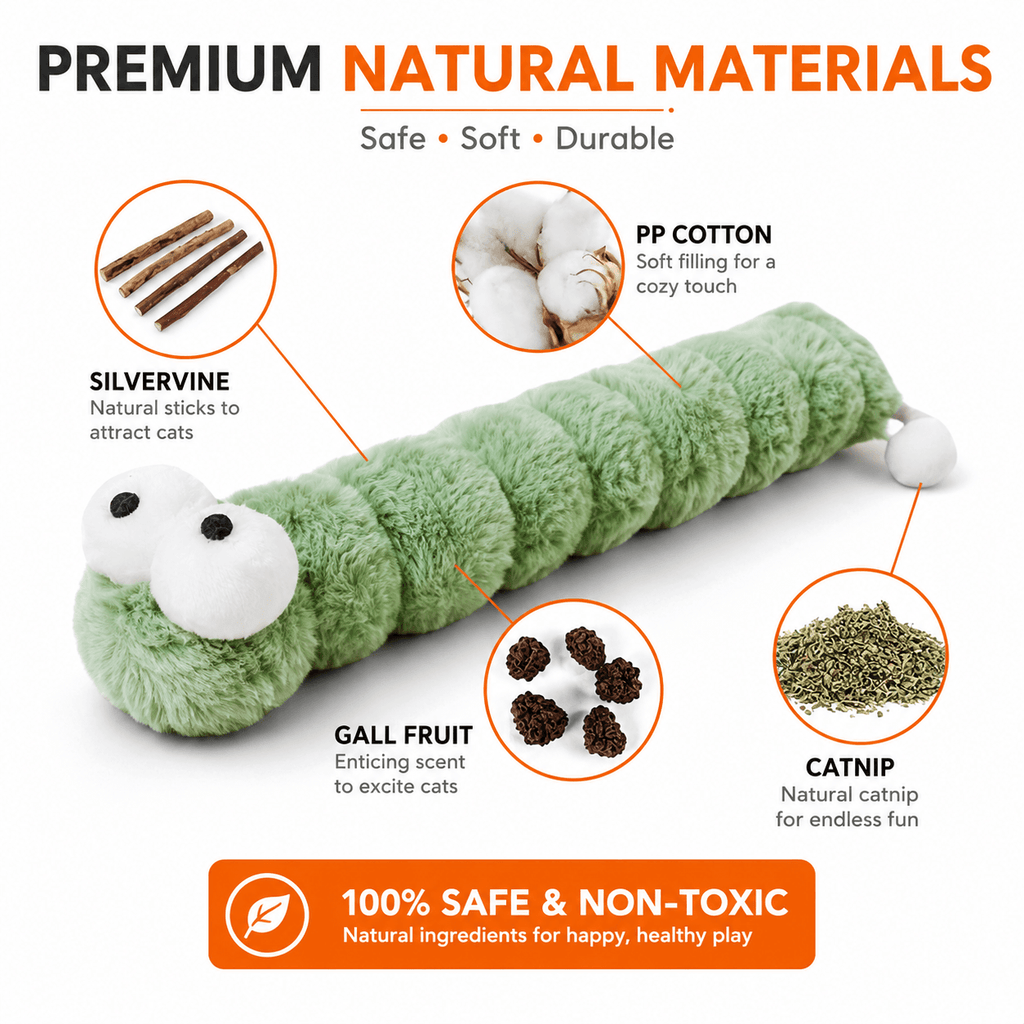 Gradient Plush Catnip Caterpillar Cat Toy