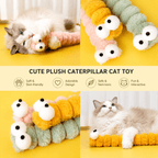 Gradient Plush Catnip Caterpillar Cat Toy
