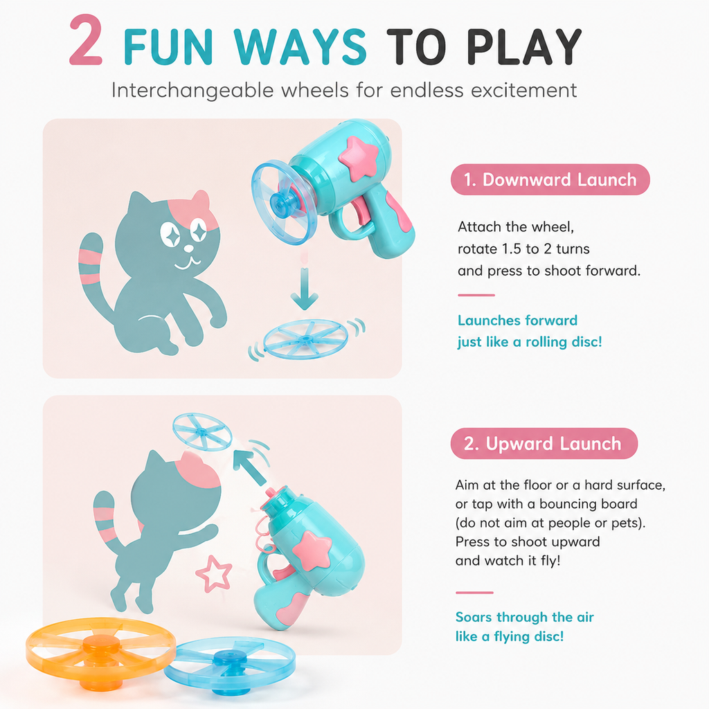 Flying Disc Launcher Cat Toy