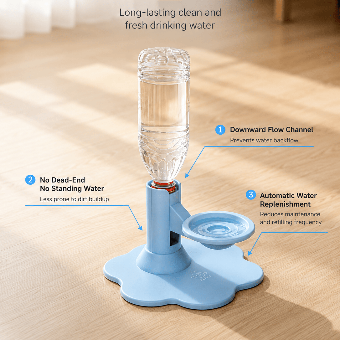 Adjustable Elevated Gravity Pet Water Dispenser