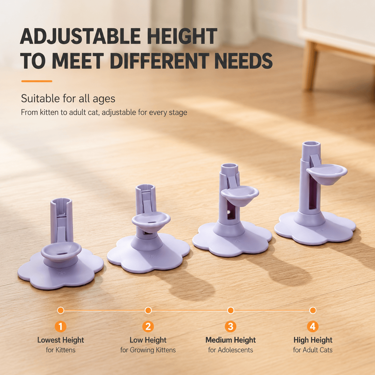 Adjustable Elevated Gravity Pet Water Dispenser
