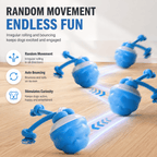 Smart Interactive Dog Ball Toy, Automatic Rolling Rope Toy Fursera