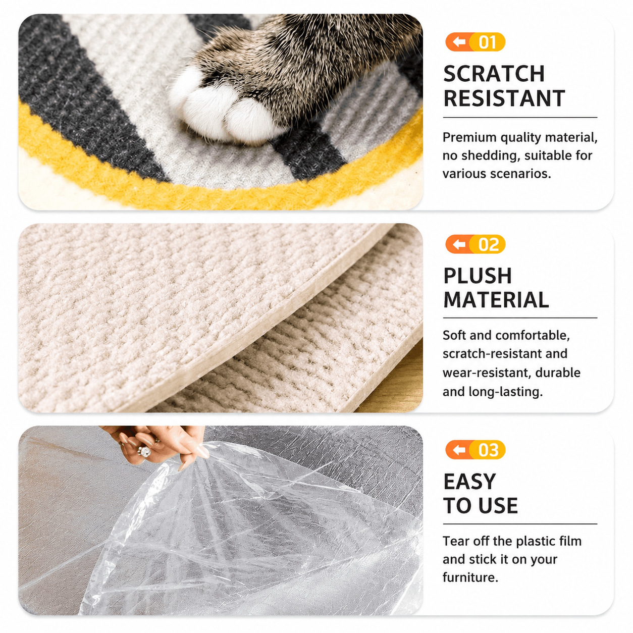 Removable Cat Scratching Pad Sticker