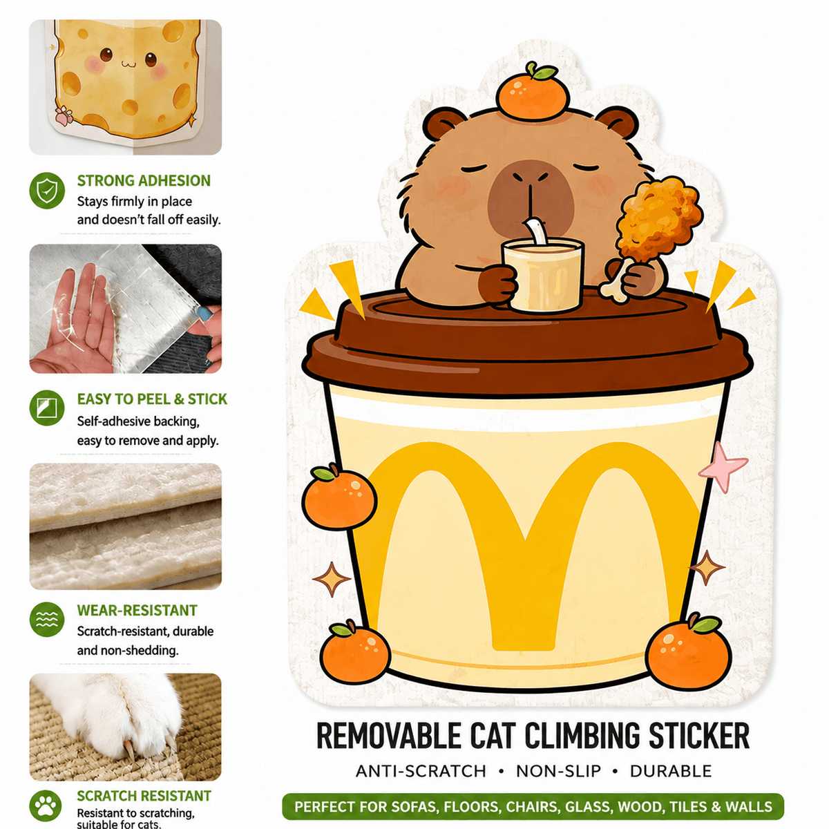 Removable Cat Scratching Pad Sticker