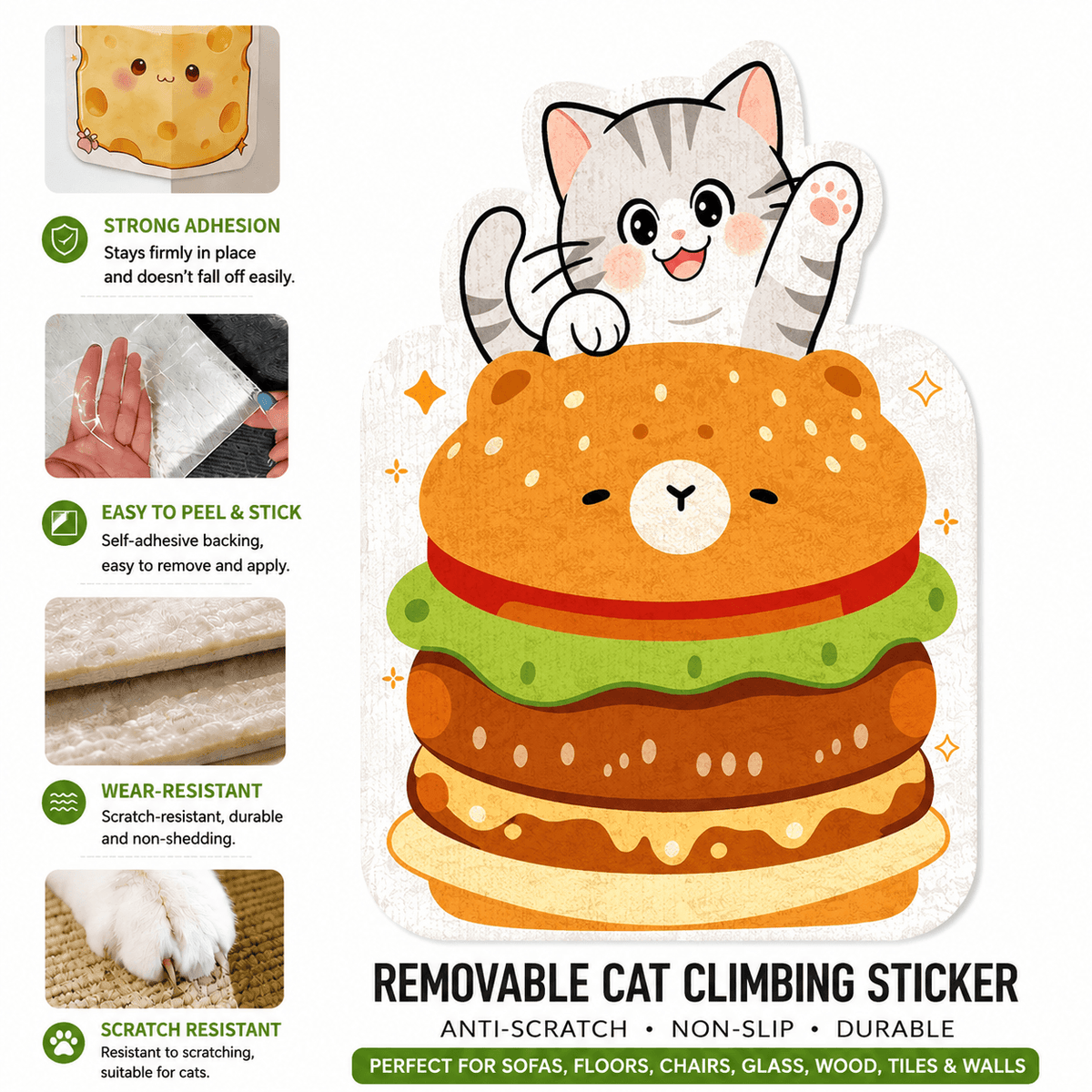 Removable Cat Scratching Pad Sticker