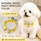 Natural Wood Insect-Repellent Pet Collar