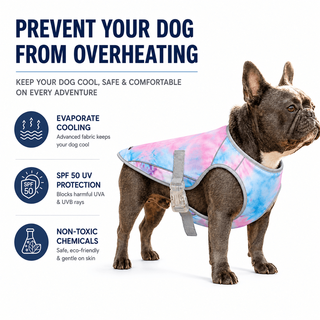 Dog Cooling Vest for Hot Weather – Lightweight Evaporative Cooling & UV Protection Vest