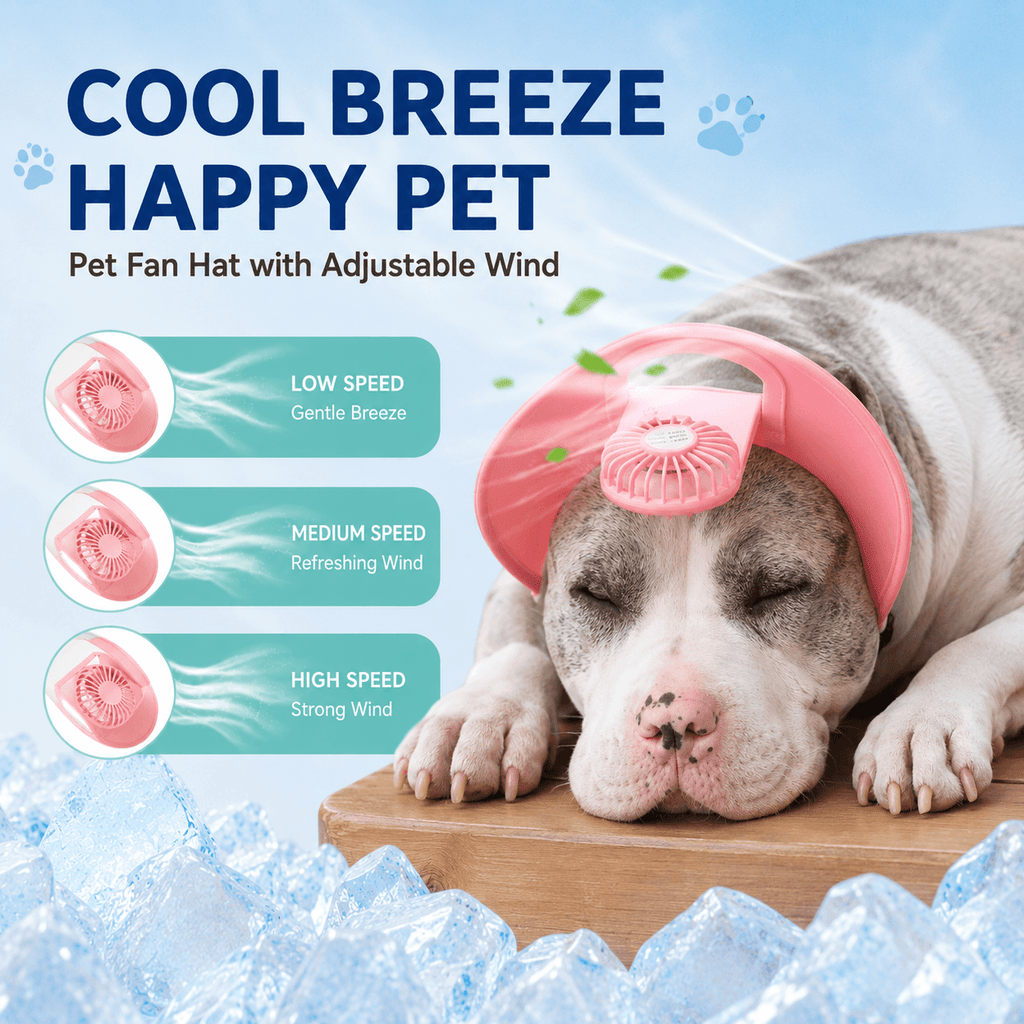 Pet Cooling Fan Hat