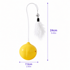 Interactive Feather & Laser Cat Toy – Wobble Teaser with Bell