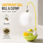 Interactive Cat Toy with Feather, Bell & Catnip