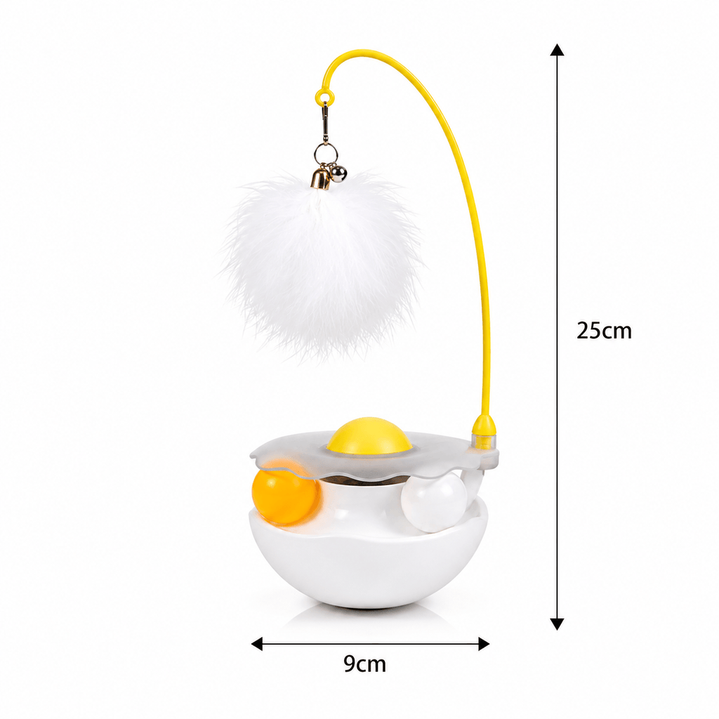 Interactive Cat Toy with Feather, Bell & Catnip