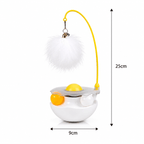 Interactive Cat Toy with Feather, Bell & Catnip