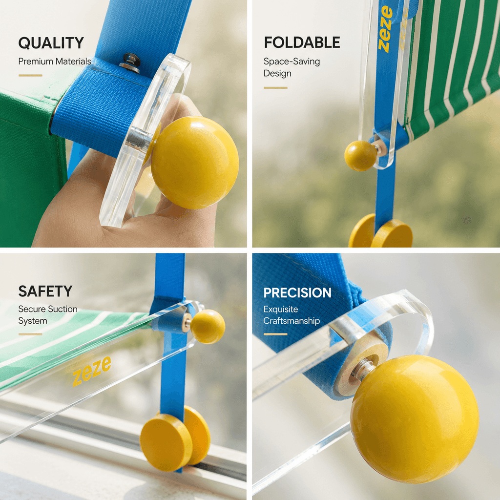 Foldable Window Cat Hammock – Suction Cup Cat Perch