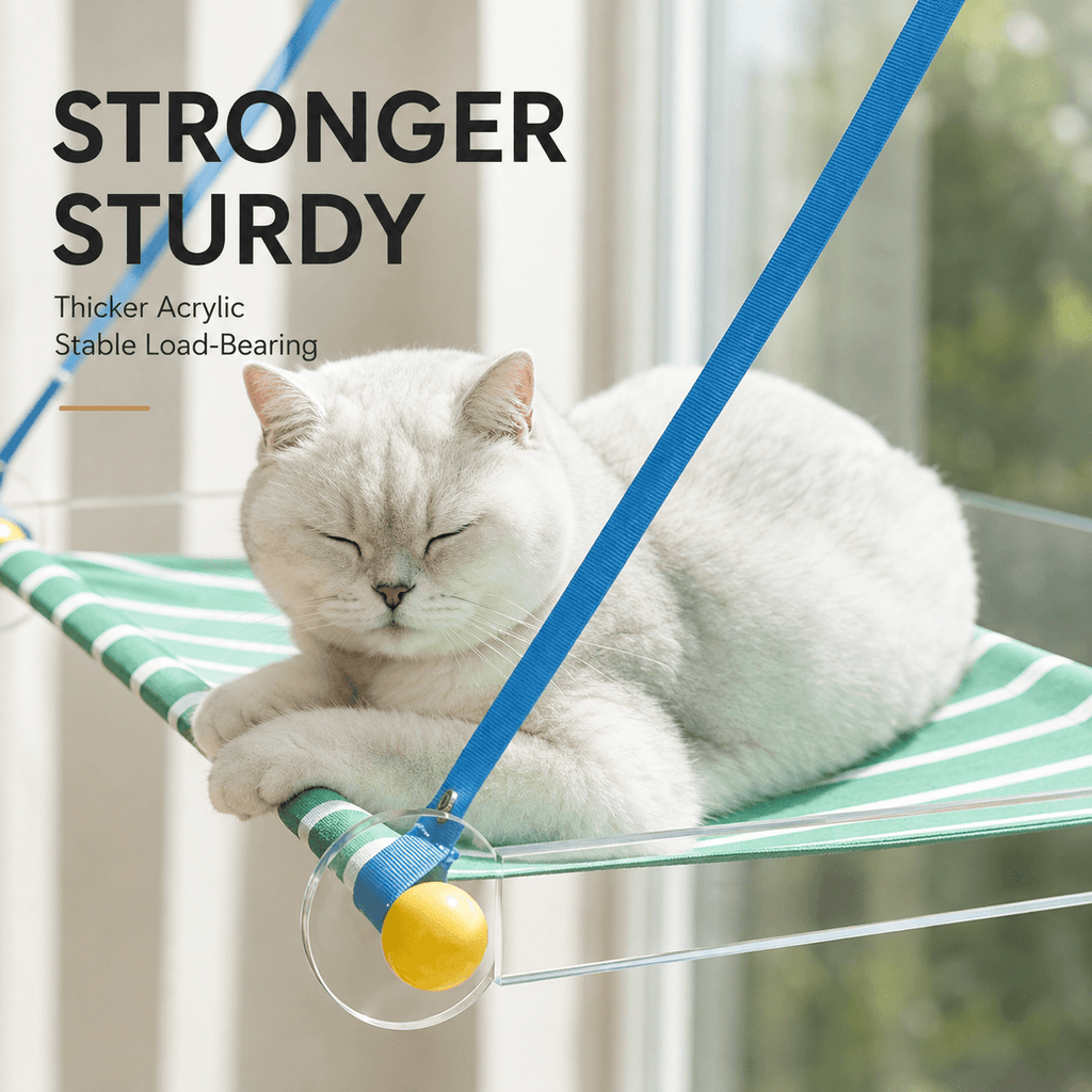 Foldable Window Cat Hammock – Suction Cup Cat Perch
