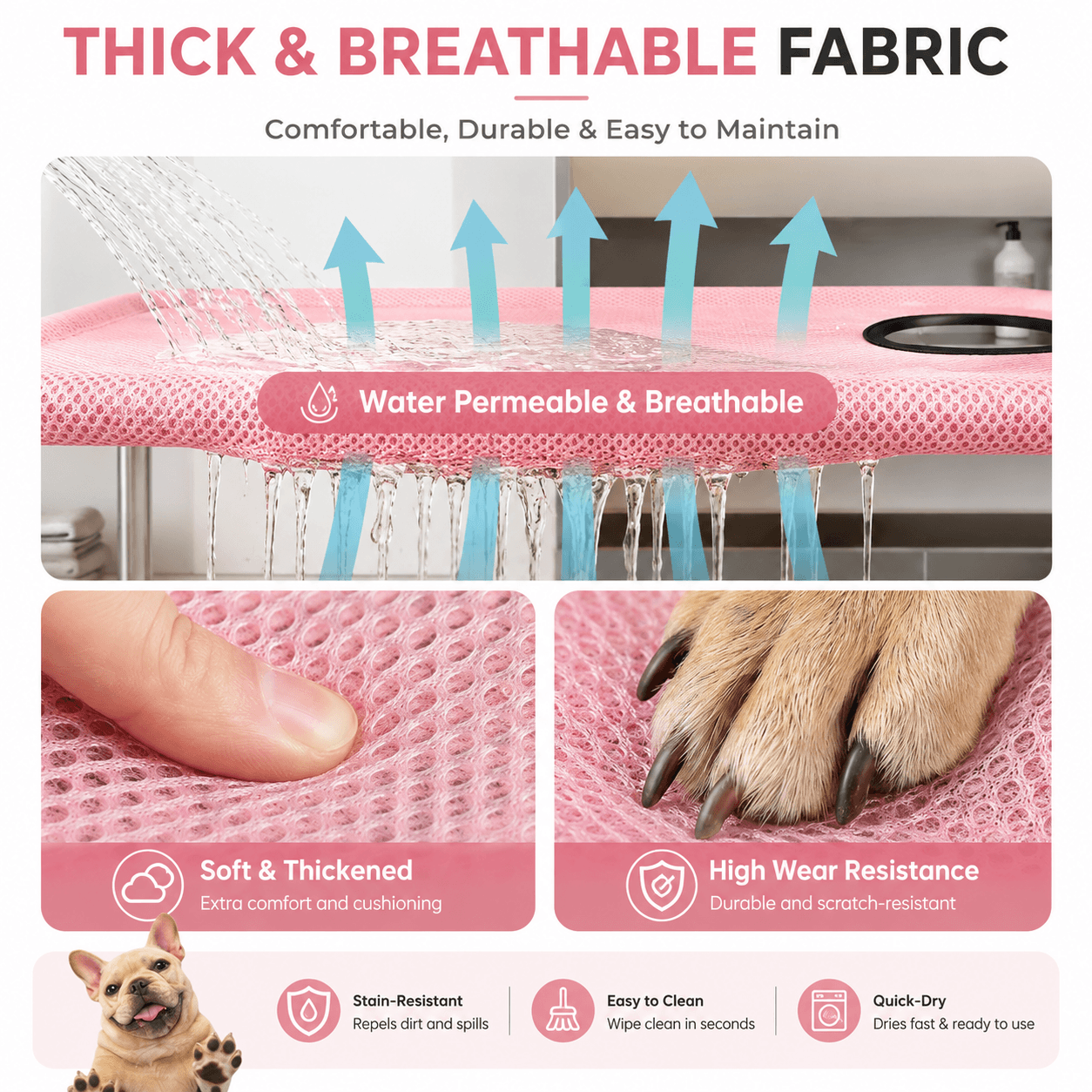 Senior Pet Grooming Hammock – Full Body Support & Foldable Grooming Table