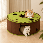 Felt Cat Tunnel & Hideaway – 2-in-1 Interactive Playhouse & Cozy Bed