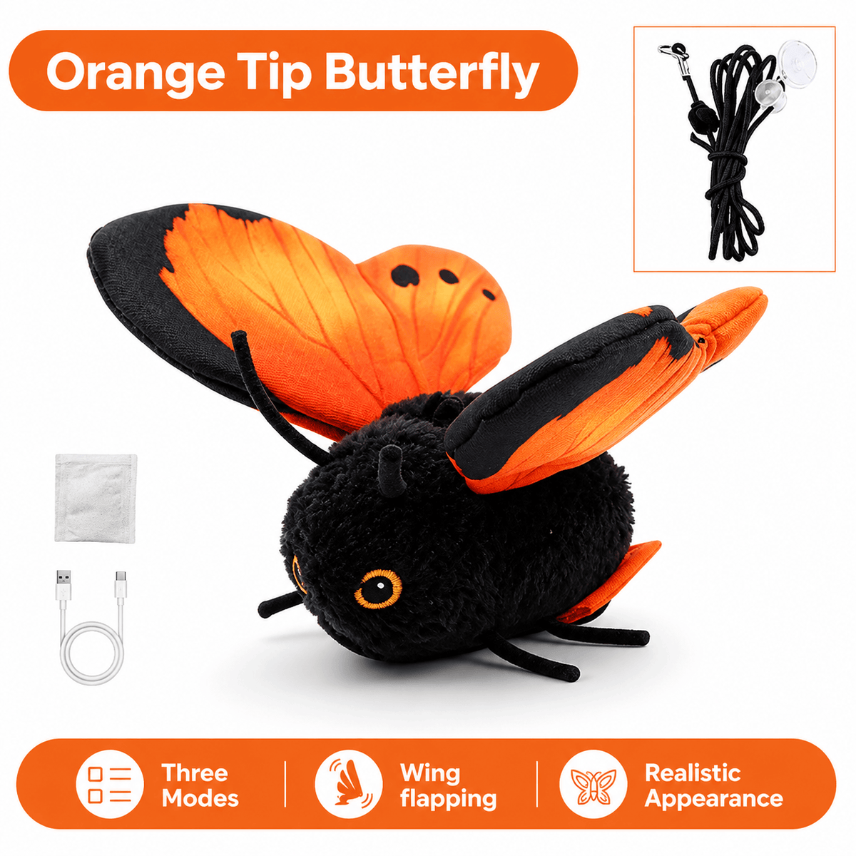 Interactive Automatic Butterfly Teaser for Indoor Cats