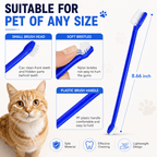 8-Pack Dual-Headed Pet Toothbrush Set for Dogs & Cats