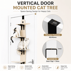 Door-Mounted Cat Climber – Space-Saving Multi-Level Cat Tree