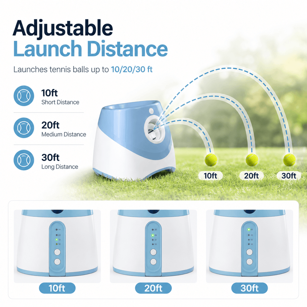 Automatic Dog Ball Launcher with 3 Tennis Balls – Interactive Fetch Toy for Dogs