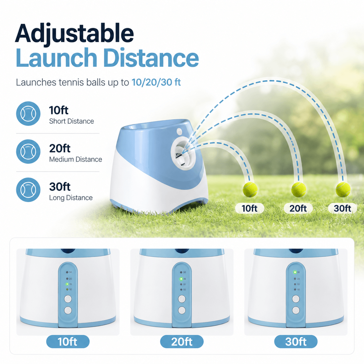 Automatic Dog Ball Launcher with 3 Tennis Balls – Interactive Fetch Toy for Dogs