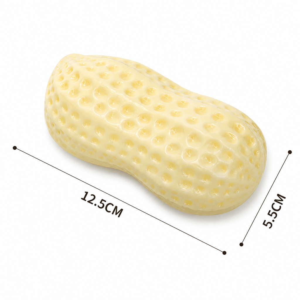 Squeaky Peanut Dog Chew Toy – Textured Dental Toy for Boredom &amp; Interactive Play