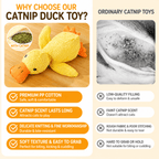 Catnip Duck Toy – Crinkle Plush Cat Toy for Kicking, Biting &amp; Interactive Play