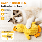 Catnip Duck Toy – Crinkle Plush Cat Toy for Kicking, Biting &amp; Interactive Play