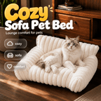Plush Sofa Pet Bed for Cats & Dogs