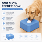 Slow Feeding Dog Bowl with Rolling Treat Ball
