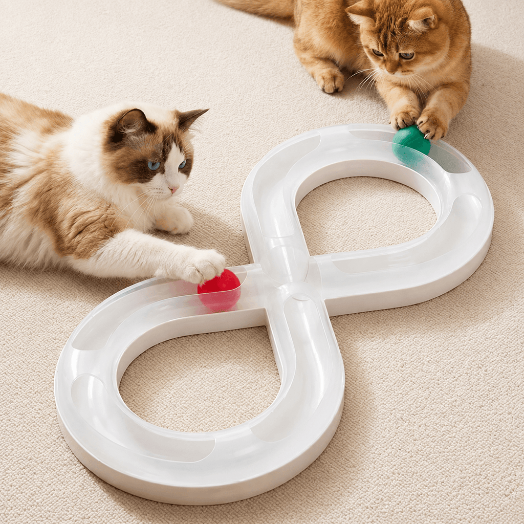 Infinity Cat Track Toy – Interactive Rolling Ball Puzzle for Indoor Cats