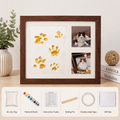 Pet Paw Print Frame Kit – Personalized Pet Memorial Keepsake with Photo Display