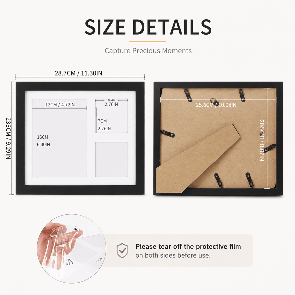 Pet Paw Print Frame Kit – Personalized Pet Memorial Keepsake with Photo Display