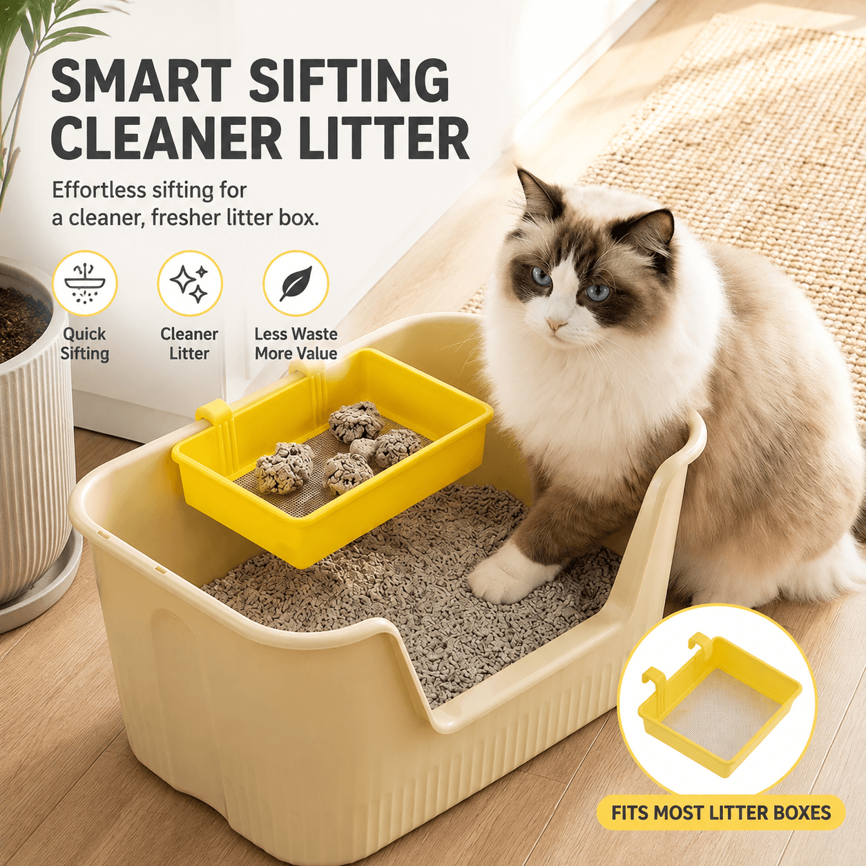 Stainless Steel Cat Litter Sifting Tray