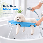 Foldable Pet Grooming Hammock Stand for Cats & Dogs