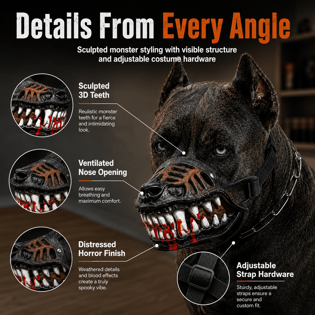 Scary Dog Muzzle with Teeth