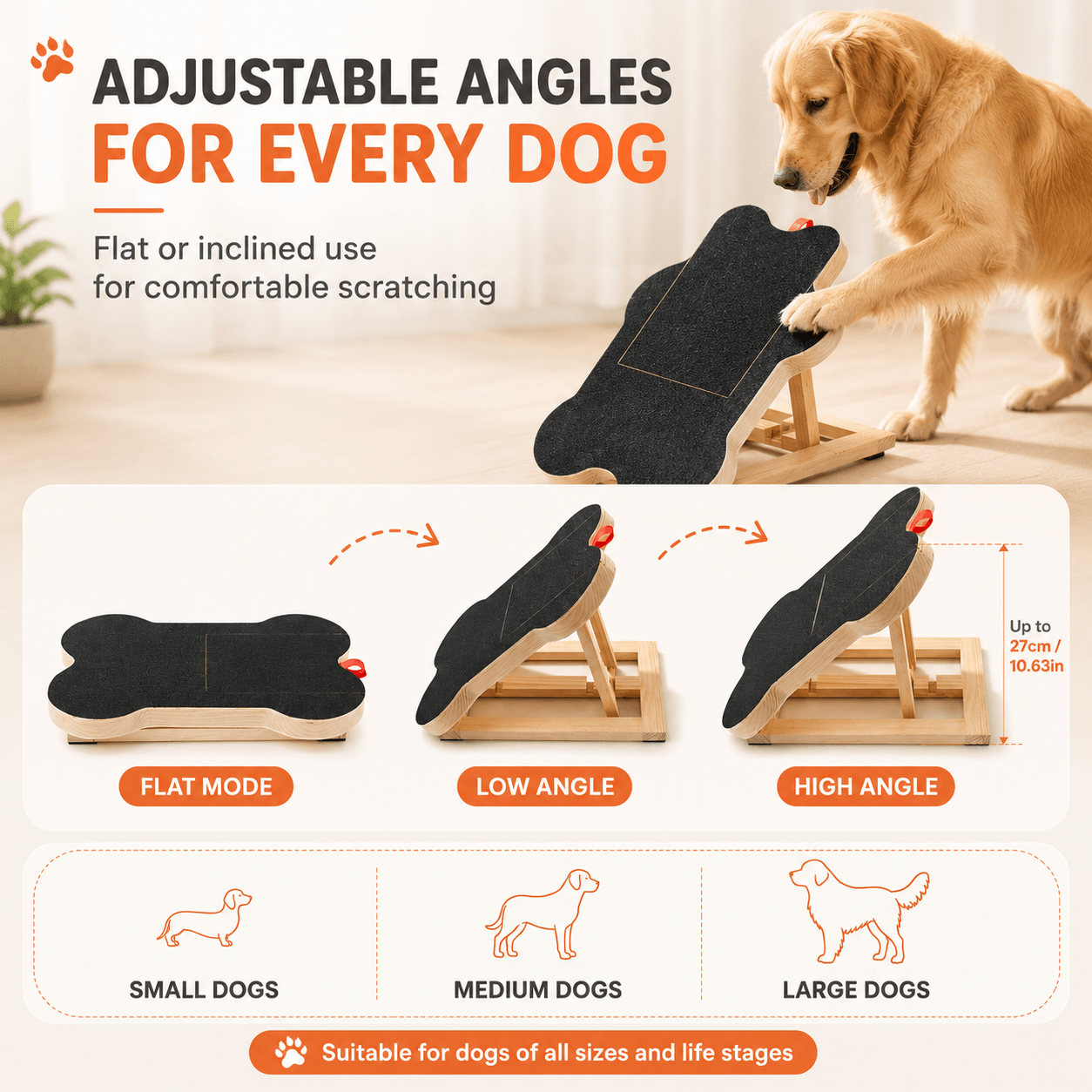 Dog Nail Scratch Board with Hidden Treat Box