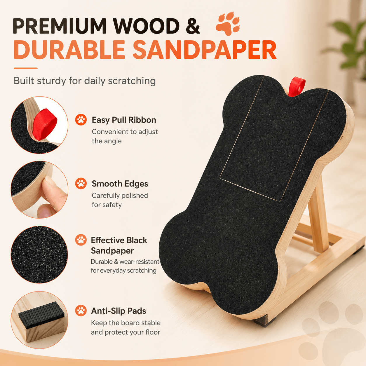 Dog Nail Scratch Board with Hidden Treat Box