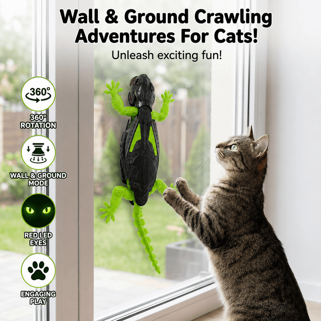 Wall Climbing RC Lizard Toy for Cats