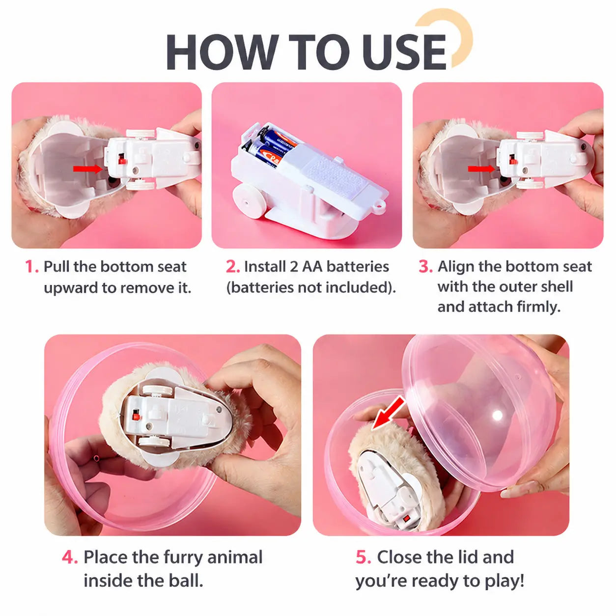 Electric Rolling Ball Cat Toy Fursera