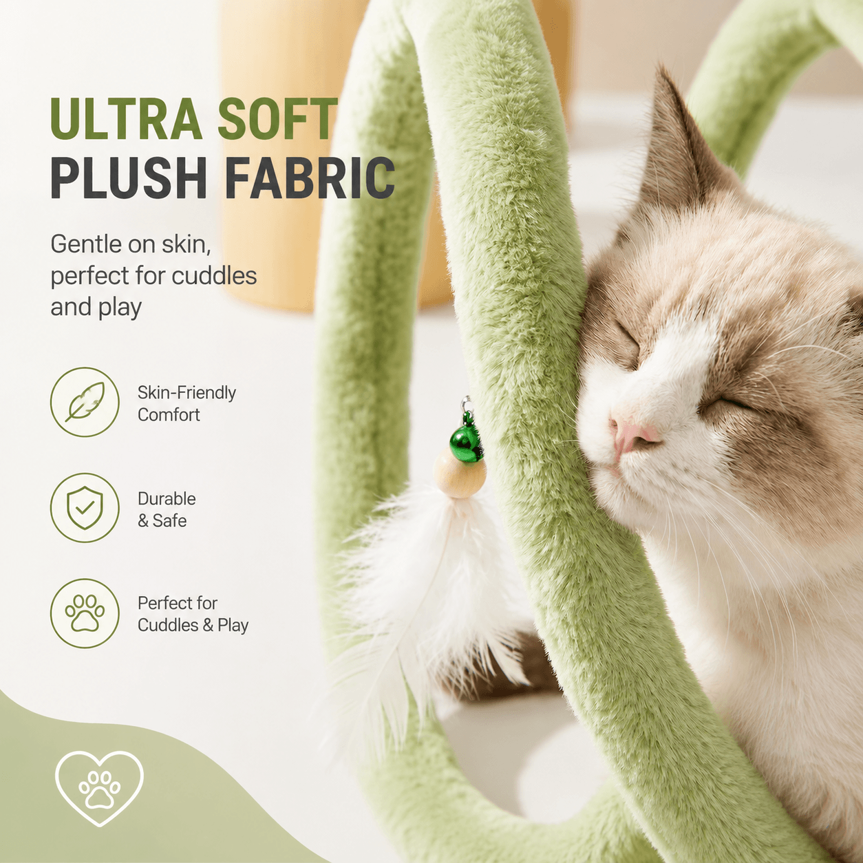 Foldable Spring Cat Tunnel with Interactive Feather Toys